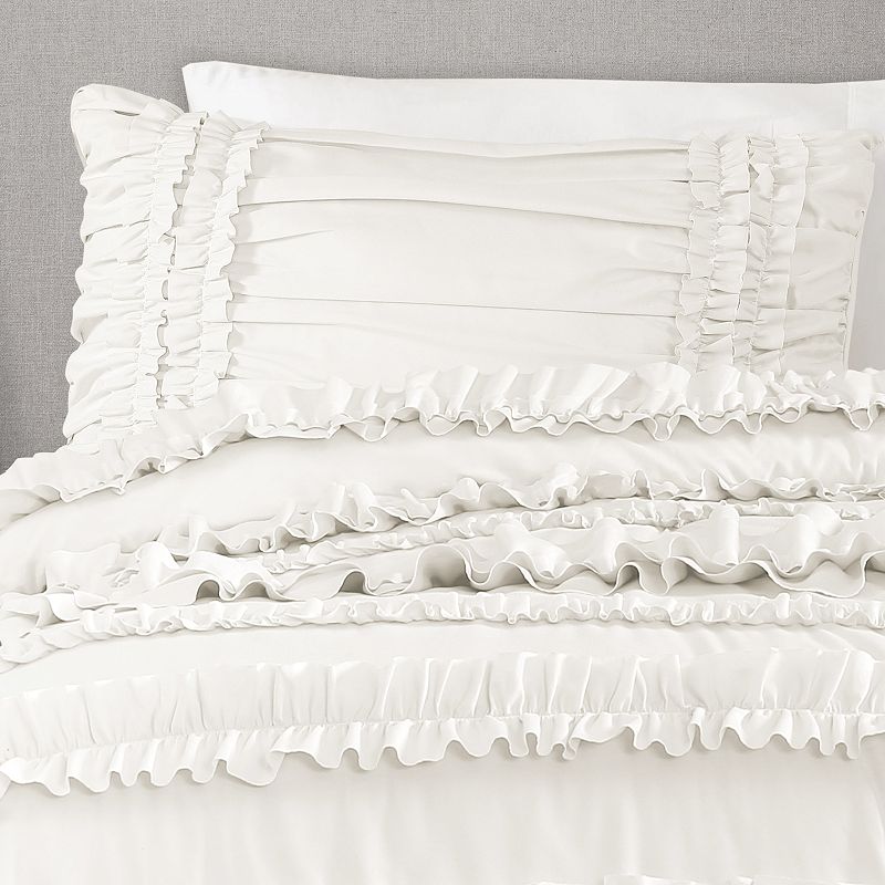 Lush Decor Belle Comforter Set, White, Twin XL