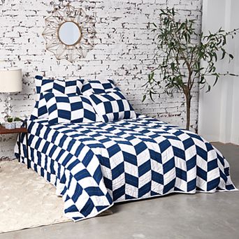 Carol & Frank Herringbone Patch Quilt