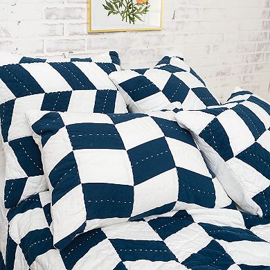 Carol & Frank Herringbone Patch Quilt