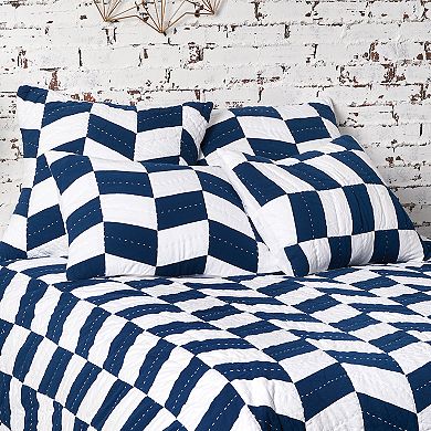 Carol & Frank Herringbone Patch Quilt