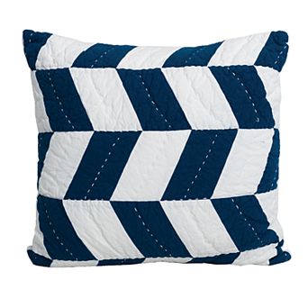 Carol & Frank Herringbone Patch Euro Sham