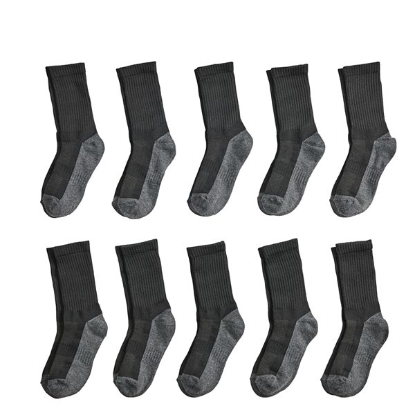 Boys Tek Gear® Lightweight 10-Pack Performance Crew Socks