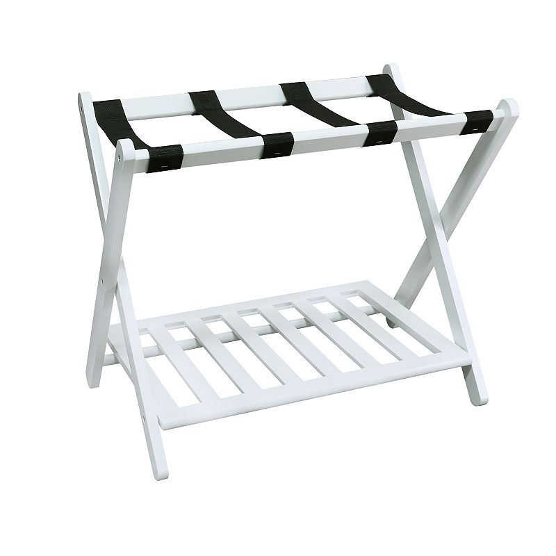 Casual Home Luggage Rack, White