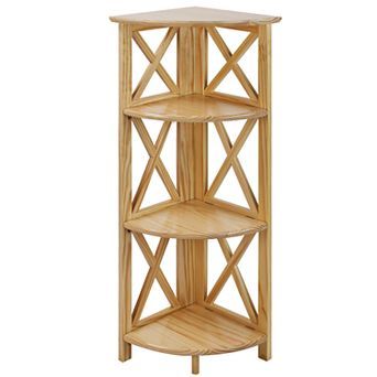 Casual Home Montego 3-Shelf Corner Bookcase