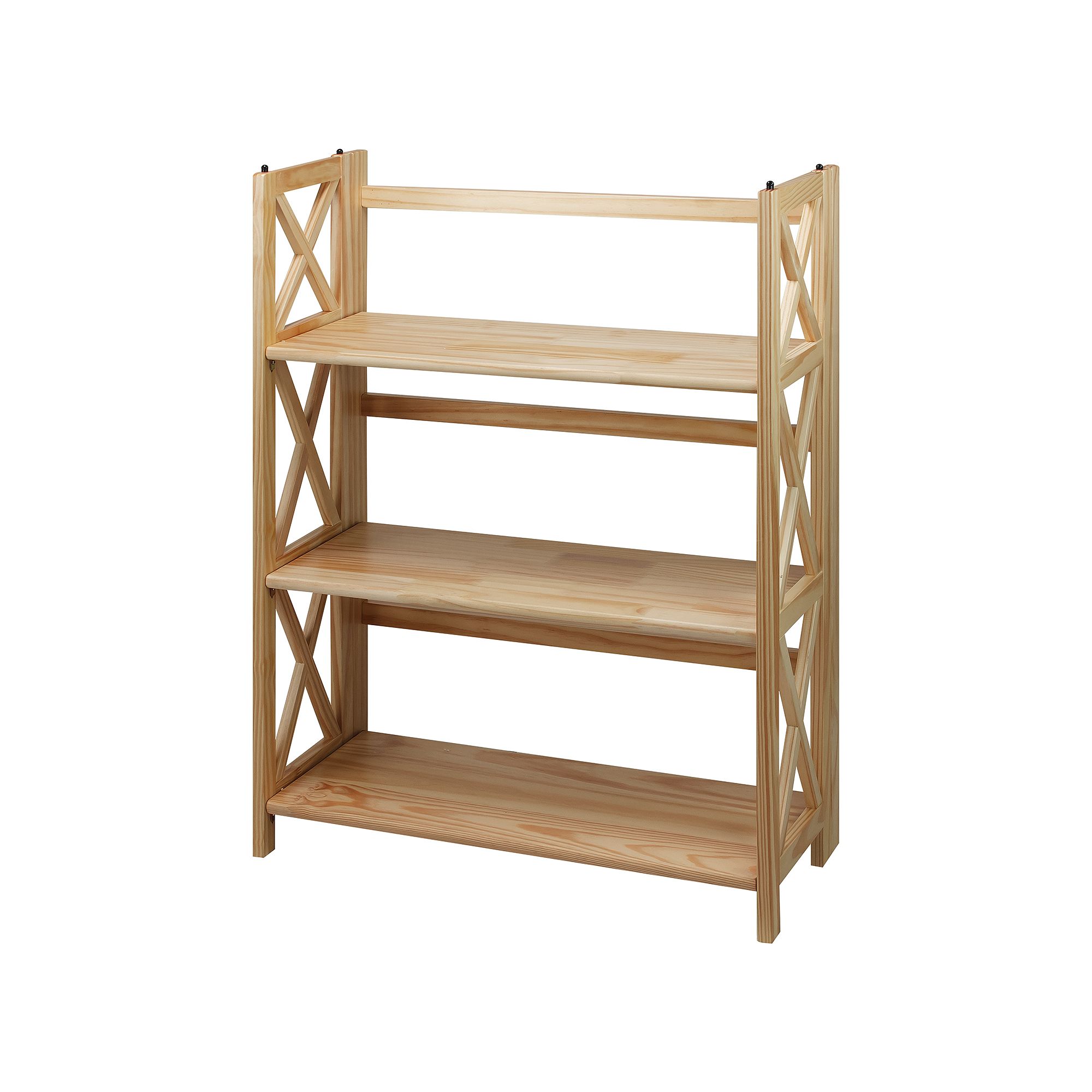 Casual Home Montego 3-Shelf Foldable Bookcase, Natural