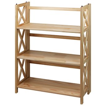 Casual Home Montego 3-Shelf Foldable Bookcase