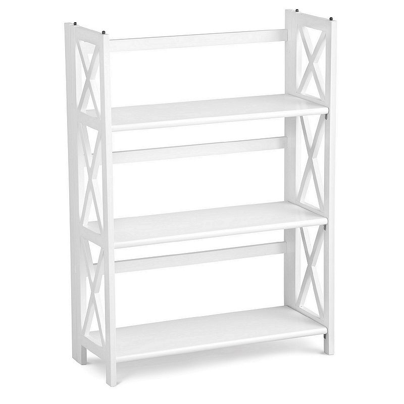 19012143 Casual Home Montego 3-Shelf Foldable Bookcase, Whi sku 19012143