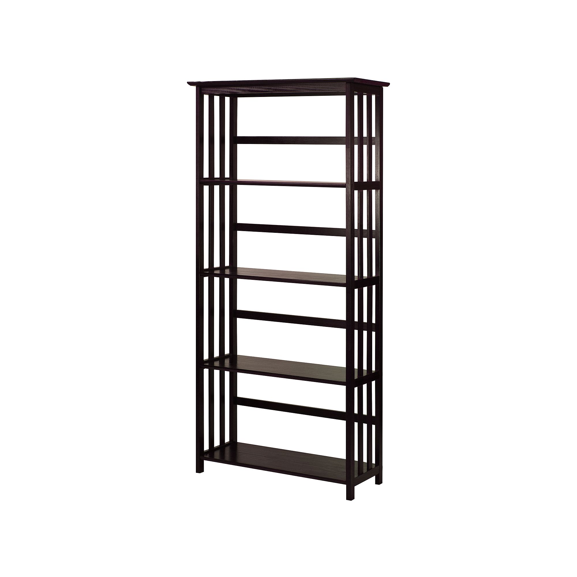 Casual Home Mission 4-Shelf Bookcase, Brown