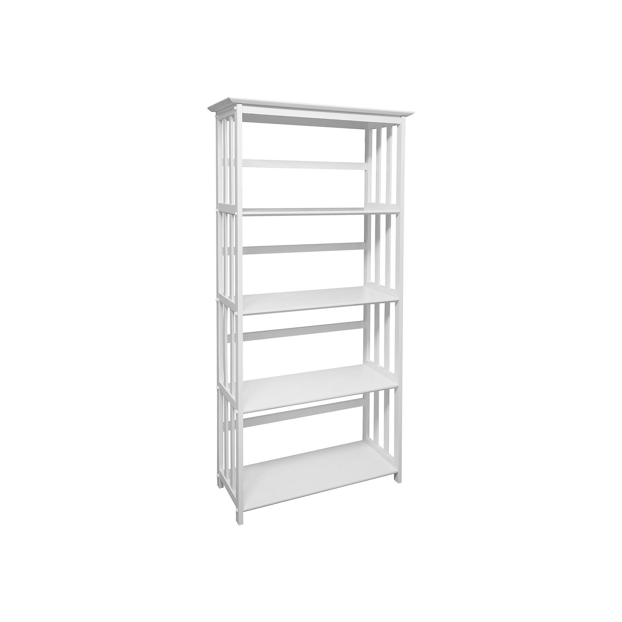 Casual Home Mission 4-Shelf Bookcase, White