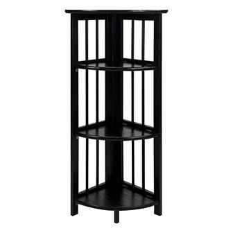 Casual Home 3-Shelf Corner Folding Bookcase