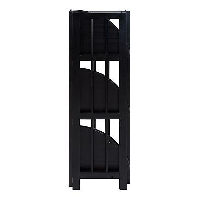 Casual Home 3-Shelf Corner Folding Bookcase