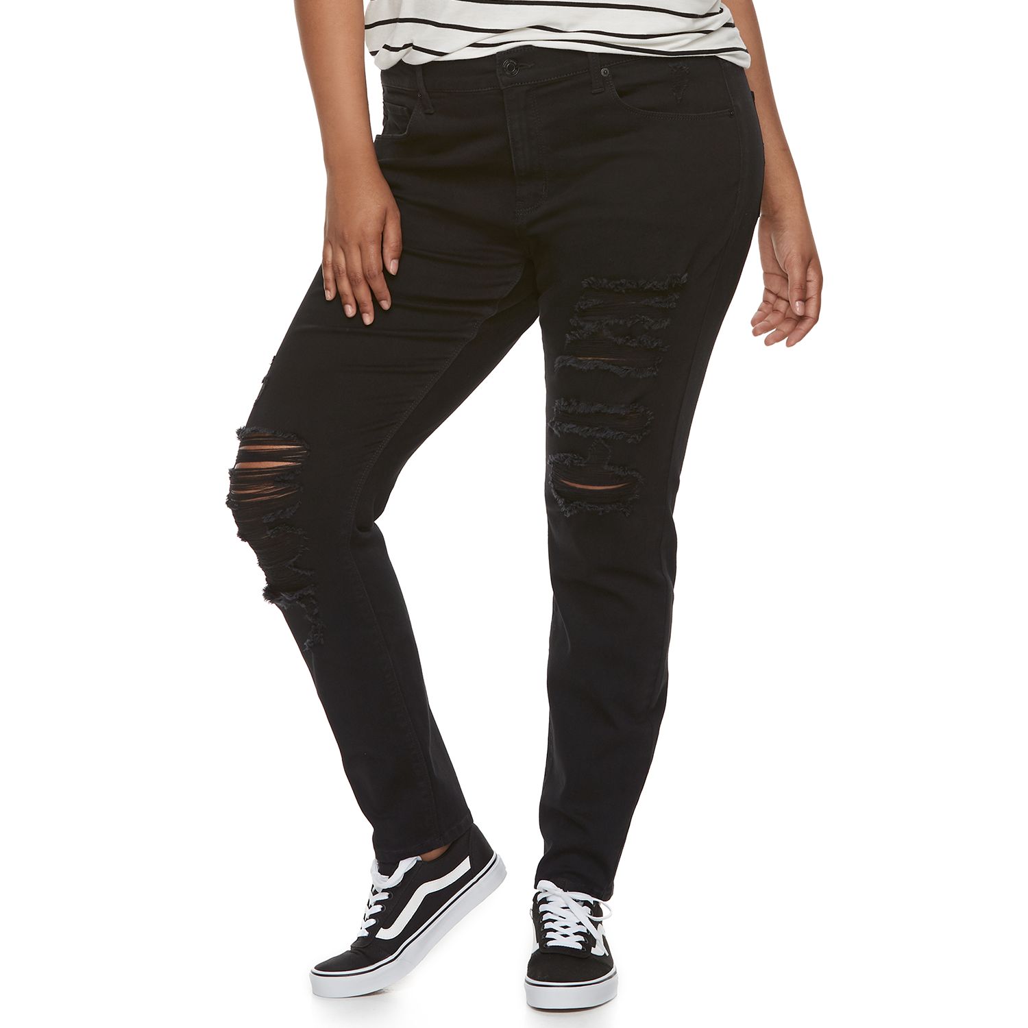 black ripped jeans kohls
