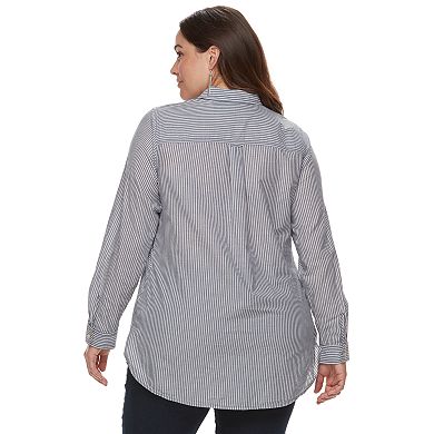 Plus Size Sonoma Goods For Life® Poplin Button-Down Shirt