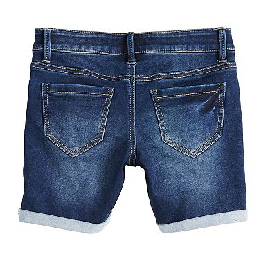 Girls 7-16 Mudd® Whiskered Midi Jean Shorts