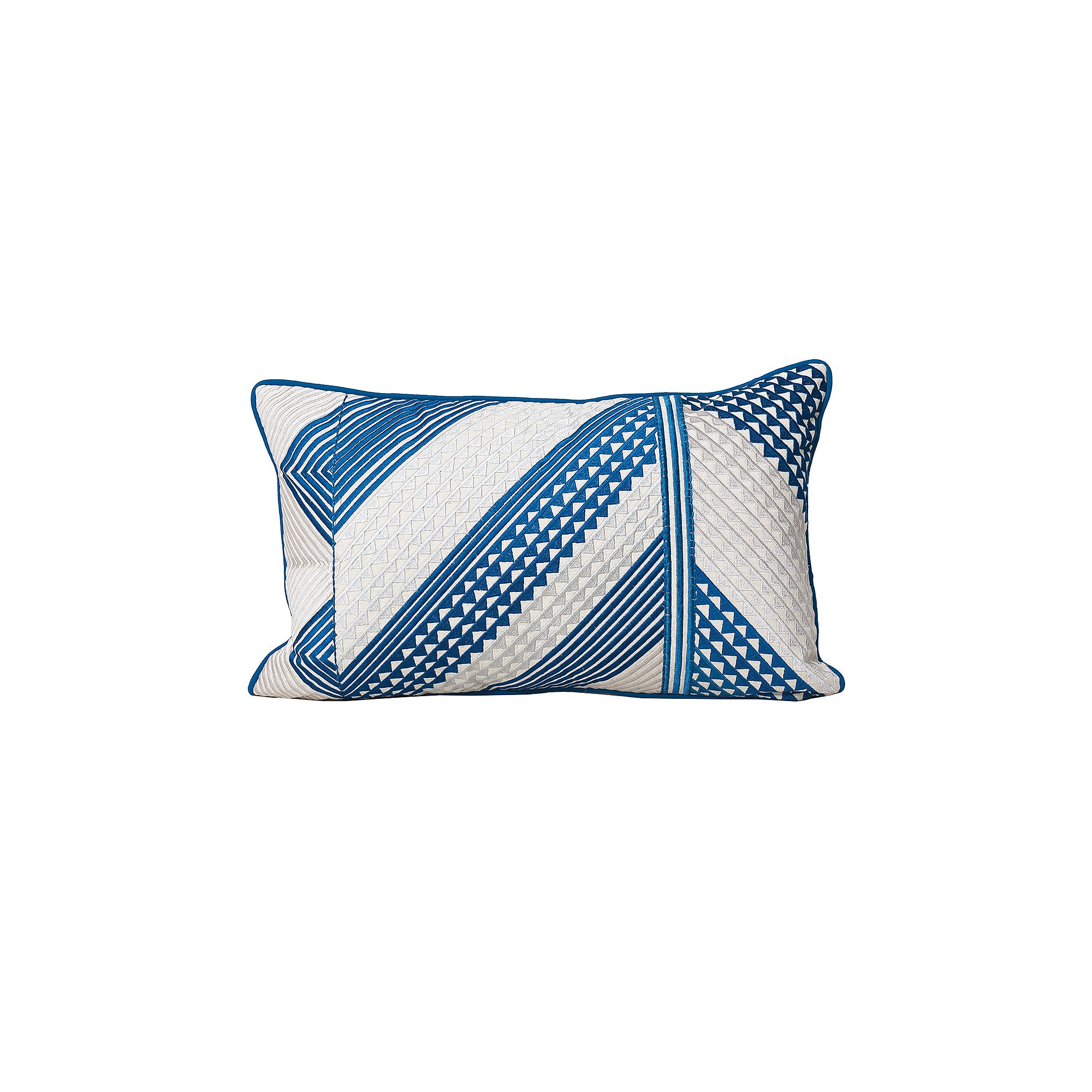 Carol & Frank Niles Throw Pillow, Blue