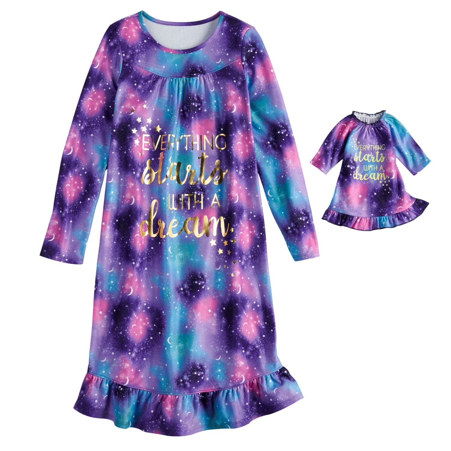 kohls girl and doll pajamas