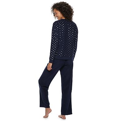 Juniors' SO® Graphic Sleep Tee & Microfleece Pants Pajama Set