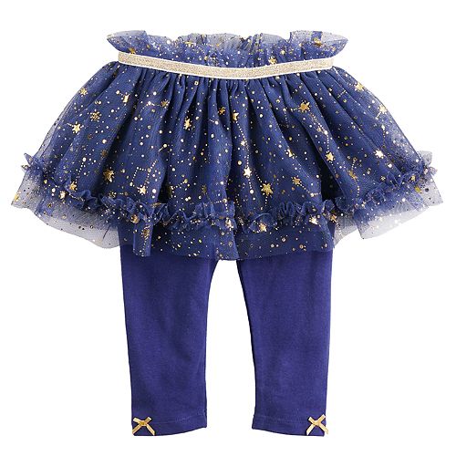 Baby Girl Baby Starters Foiled Constellation Tutu Leggings