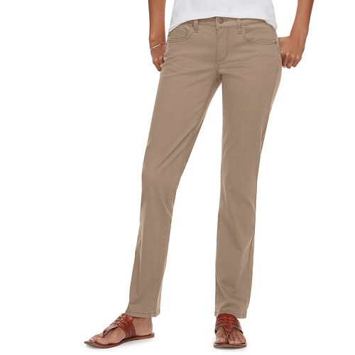 Women's straight-leg khaki pants