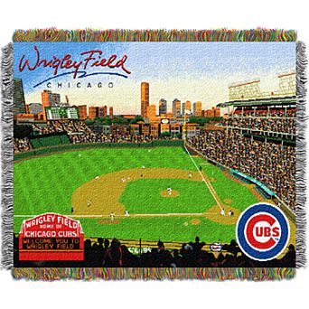Chicago Cubs Park Stadium Throw Blanket