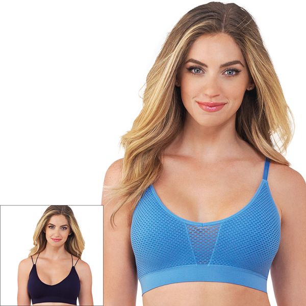 Lily of France Dynamic Duo Women`s 2-Pack Seamless Bralette, S/M 