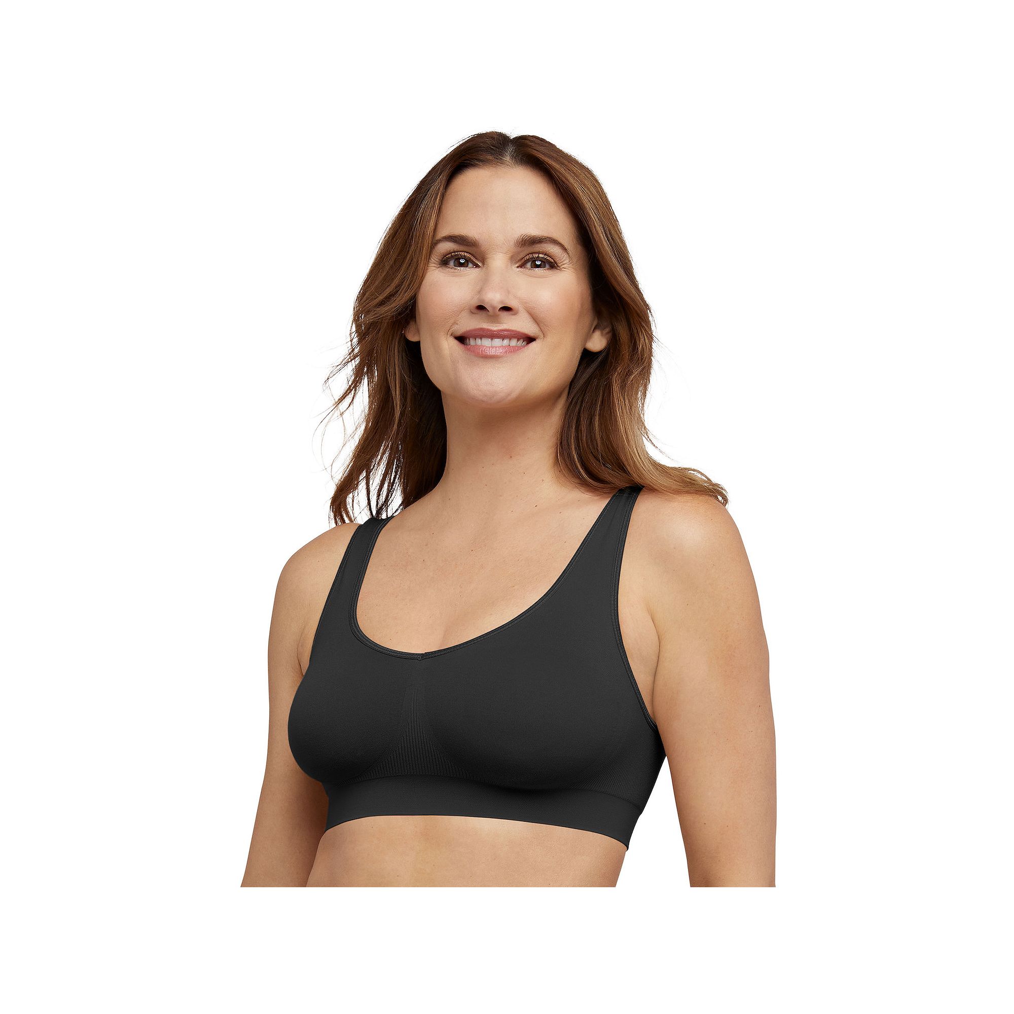 Bali One Smooth U Seamless Bralette DFBRAL, Womens, Size: Small, Black