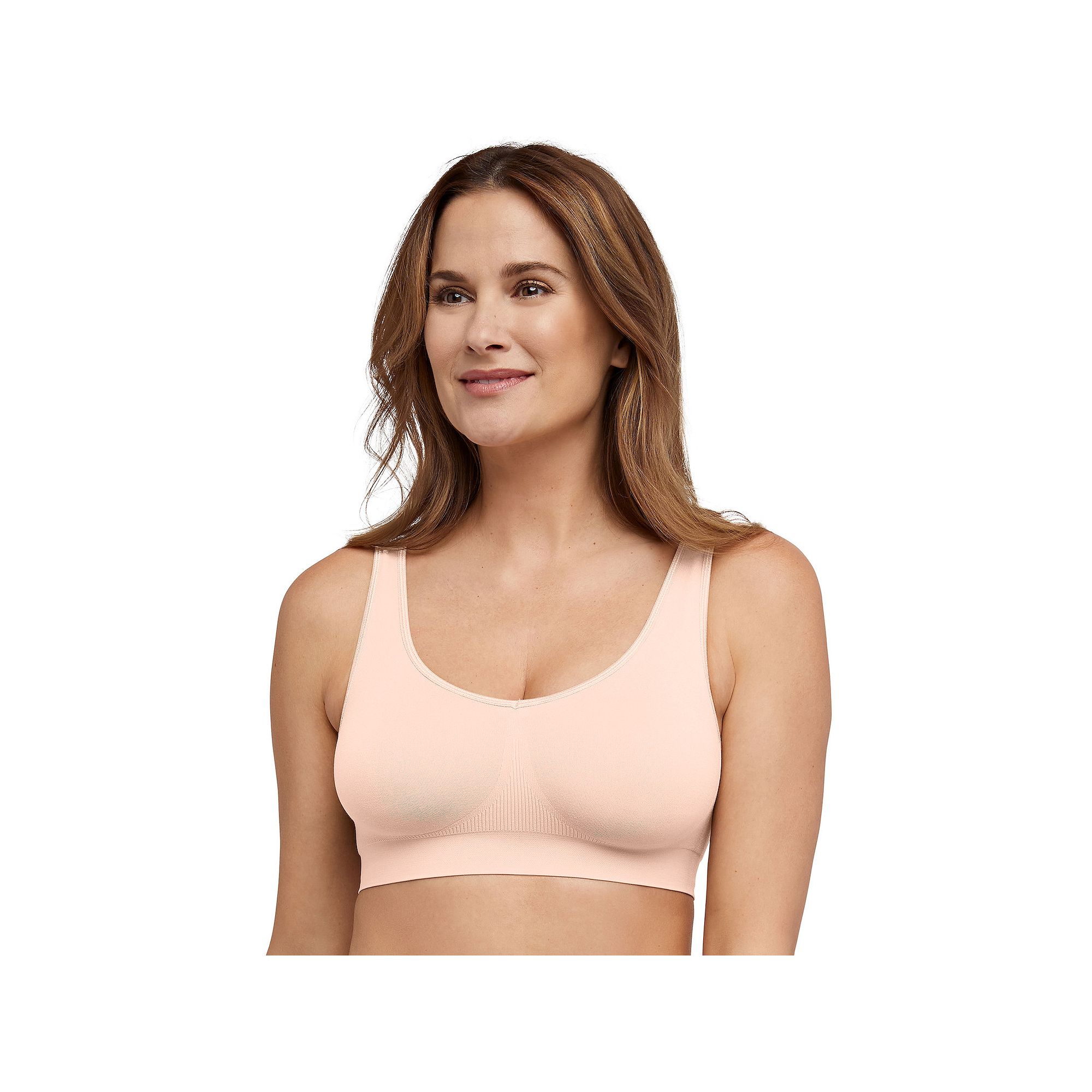 Bali One Smooth U Seamless Bralette DFBRAL, Womens, Size: Medium, Blushing