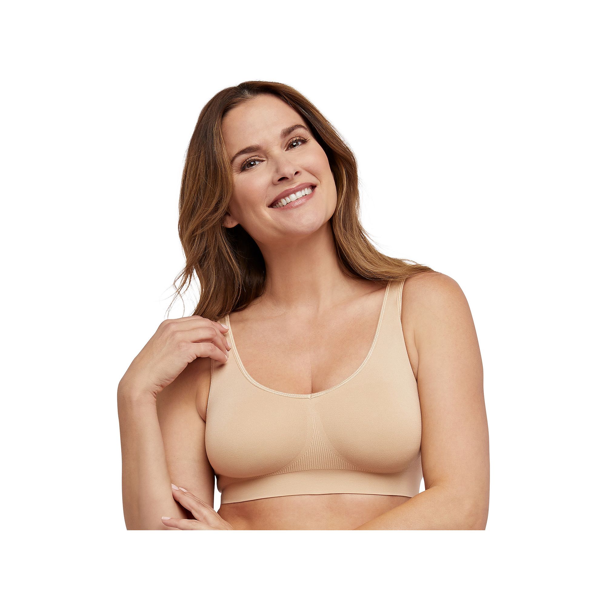 Bali One Smooth U Seamless Bralette DFBRAL, Womens, Size: Small, Nude