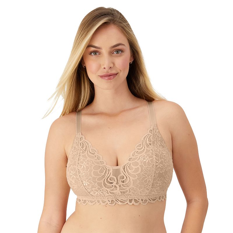 Bali® Lace Desire® Wireless Bra DF6591, Women's, Size: XL, Brown