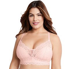 Womens Pink Bralettes Lace Bras - Underwear, Clothing