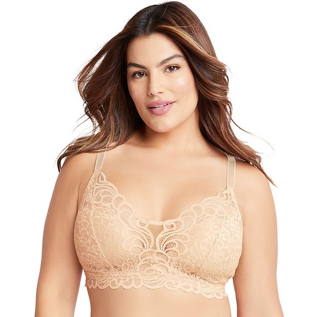 Bali Womens Lace Desire Wirefree Bra, L, White at  Women's Clothing  store