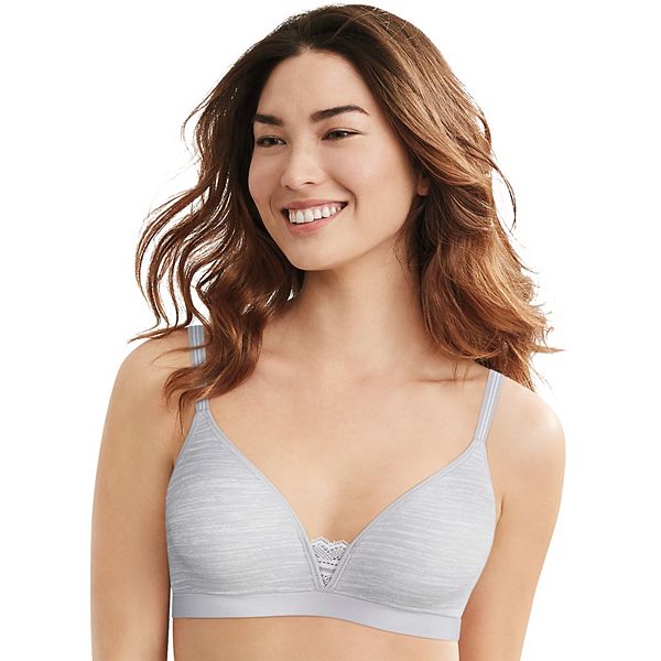 Hanes Women's Wireless Bra with Cooling, Seamless Smooth Comfort Wirefree  T-Shirt Bra