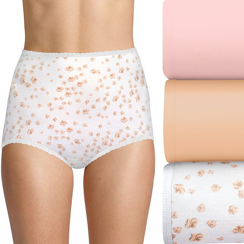 Bali Skimp Skamp 3-Pack Brief Panty DFA633, Womens, Size: 8, Pink