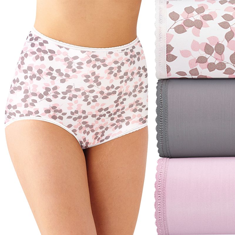 Bali Skimp Skamp 3-Pack Brief Panty DFA633, Womens, Med Pink