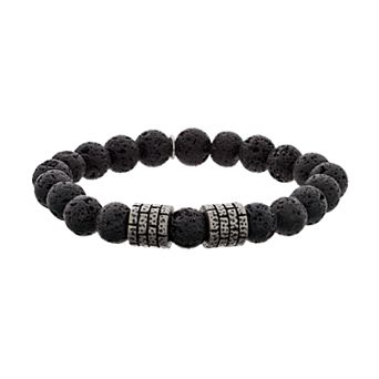 LYNX Men's Lava Bead Strech Bracelet