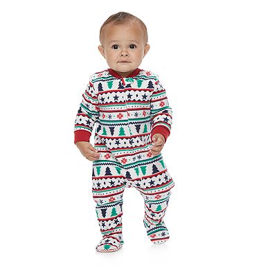 Baby/Infant Jammies For Your Families Fairisle Blanket Sleeper Microfleece One-Piece Pajamas