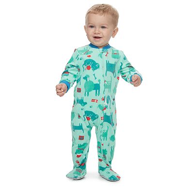 Baby/Infant Jammies For Your Families Dog & Cat Pattern Microfleece One-Piece Pajamas