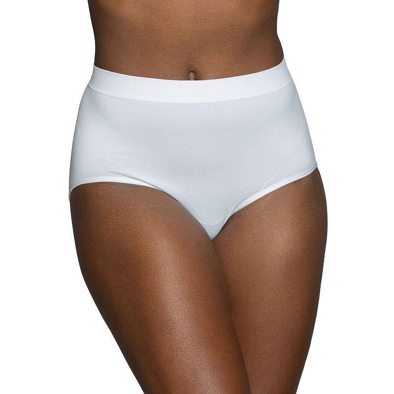 Women's Vanity Fair Lingerie® Smoothing Comfort Seamless Brief Panty 13264, Size: 10, Star White