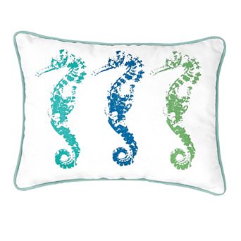 Carol & Frank Seahorse Throw Pillow