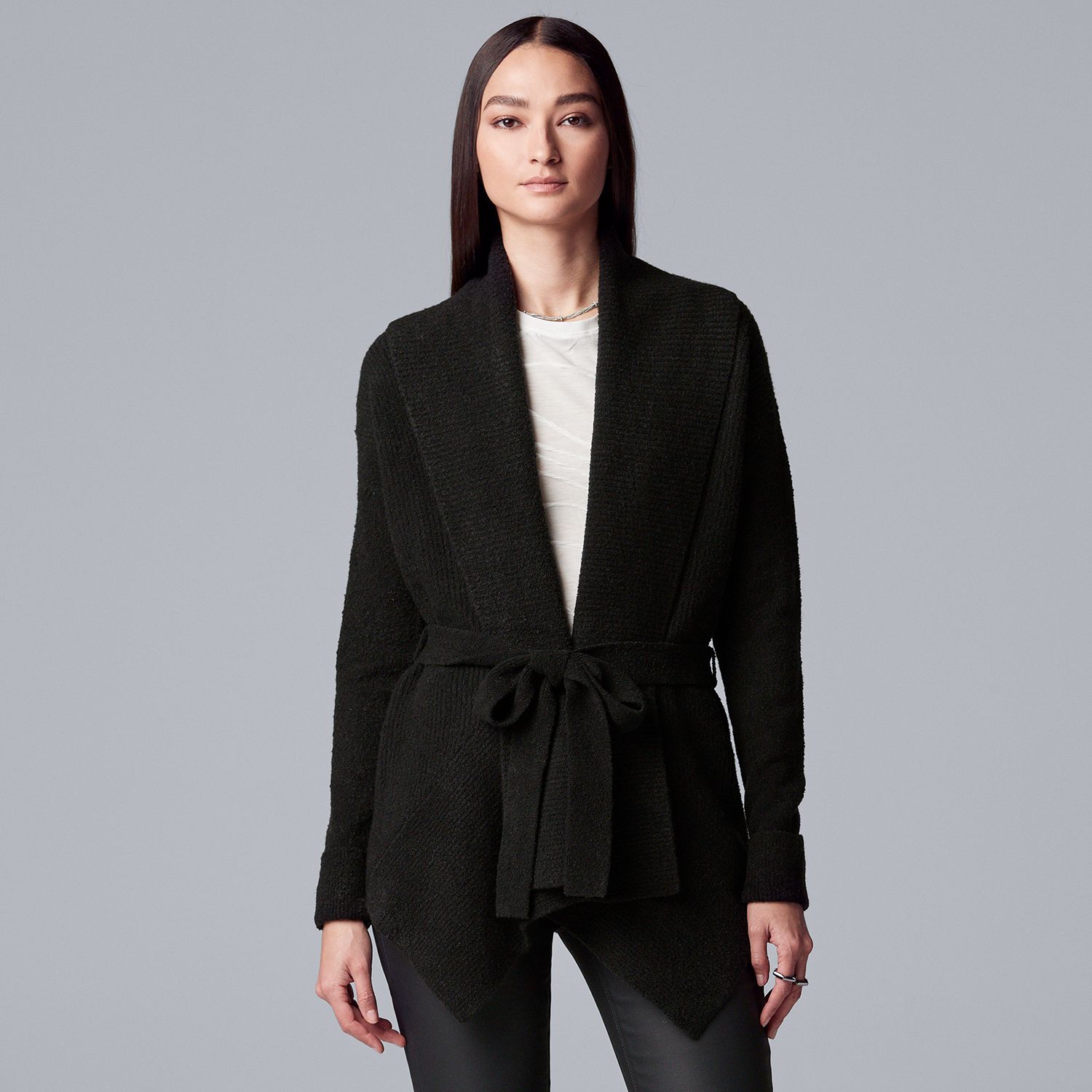 tie front cardigan sweater
