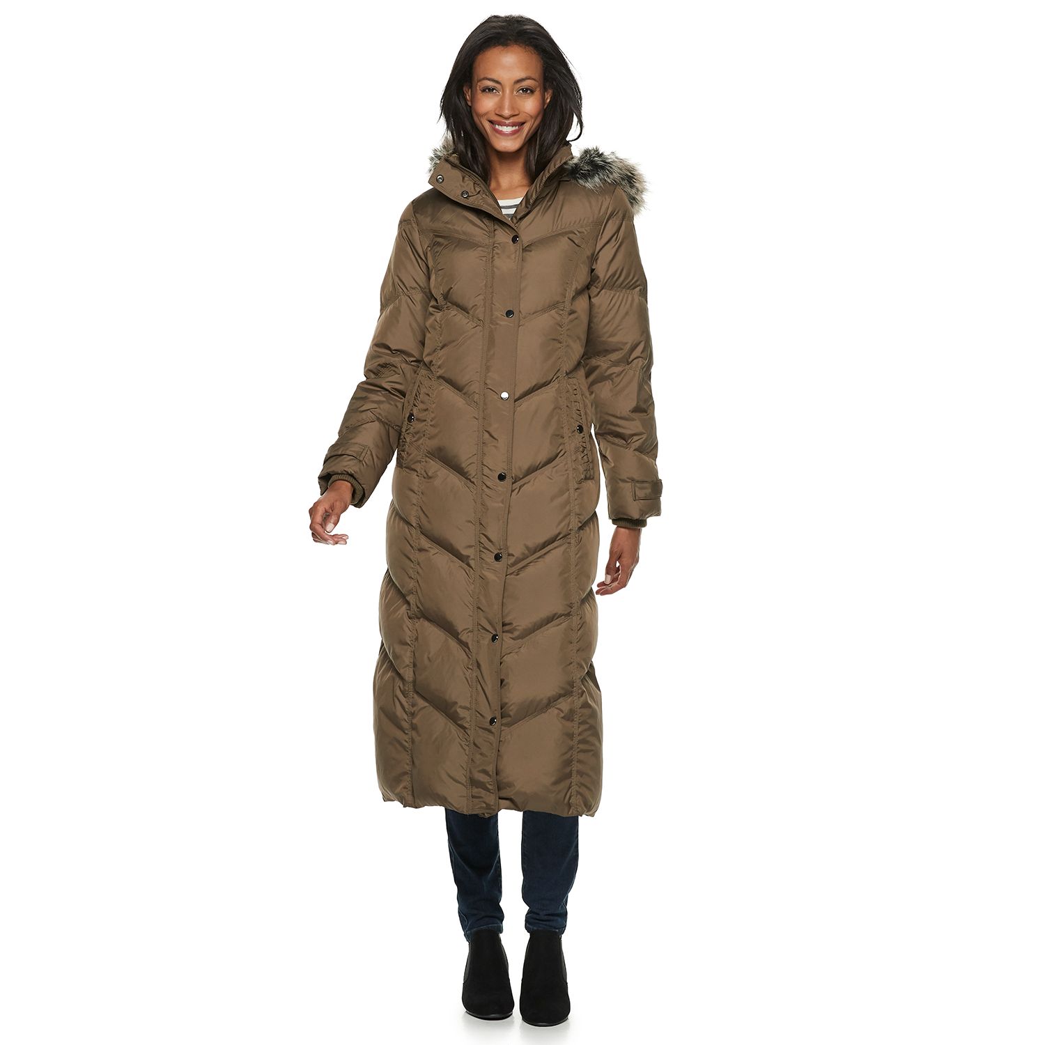 london fog maxi down puffer coat