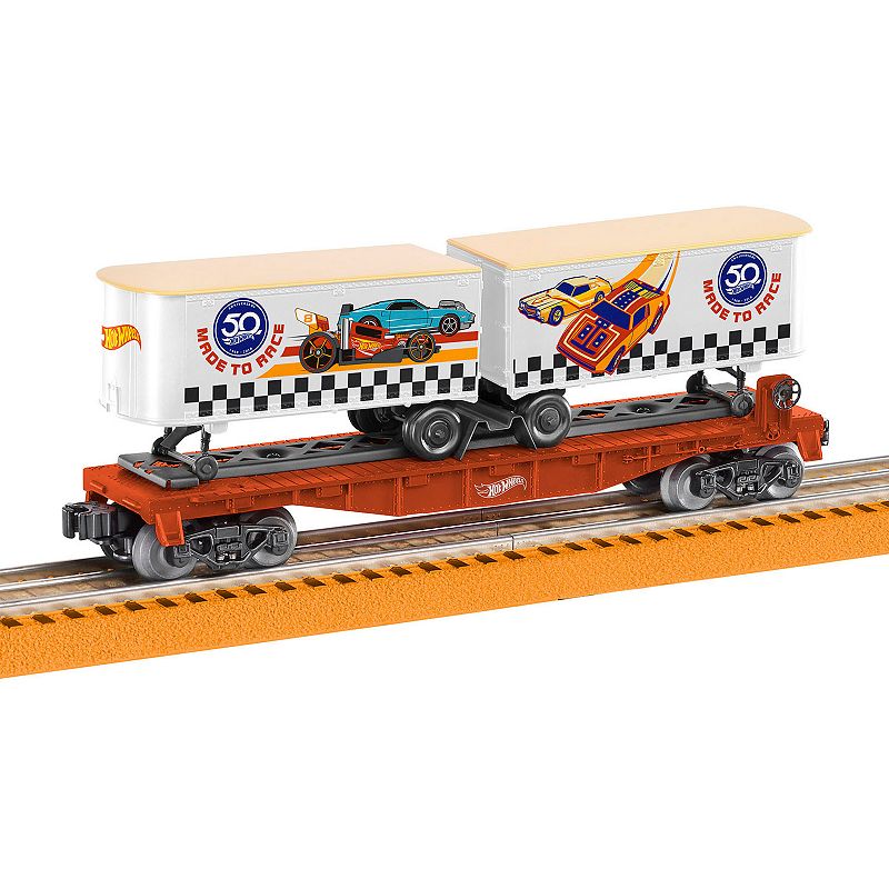 UPC 023922847072 product image for Hot Wheels 50th Anniversary Flat Car with Piggybacks by Lionel | upcitemdb.com