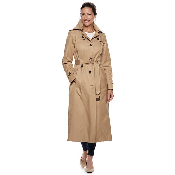 Tower By London Fog Hooded Long Trench Coat, London Fog Plus Size Coat Chart