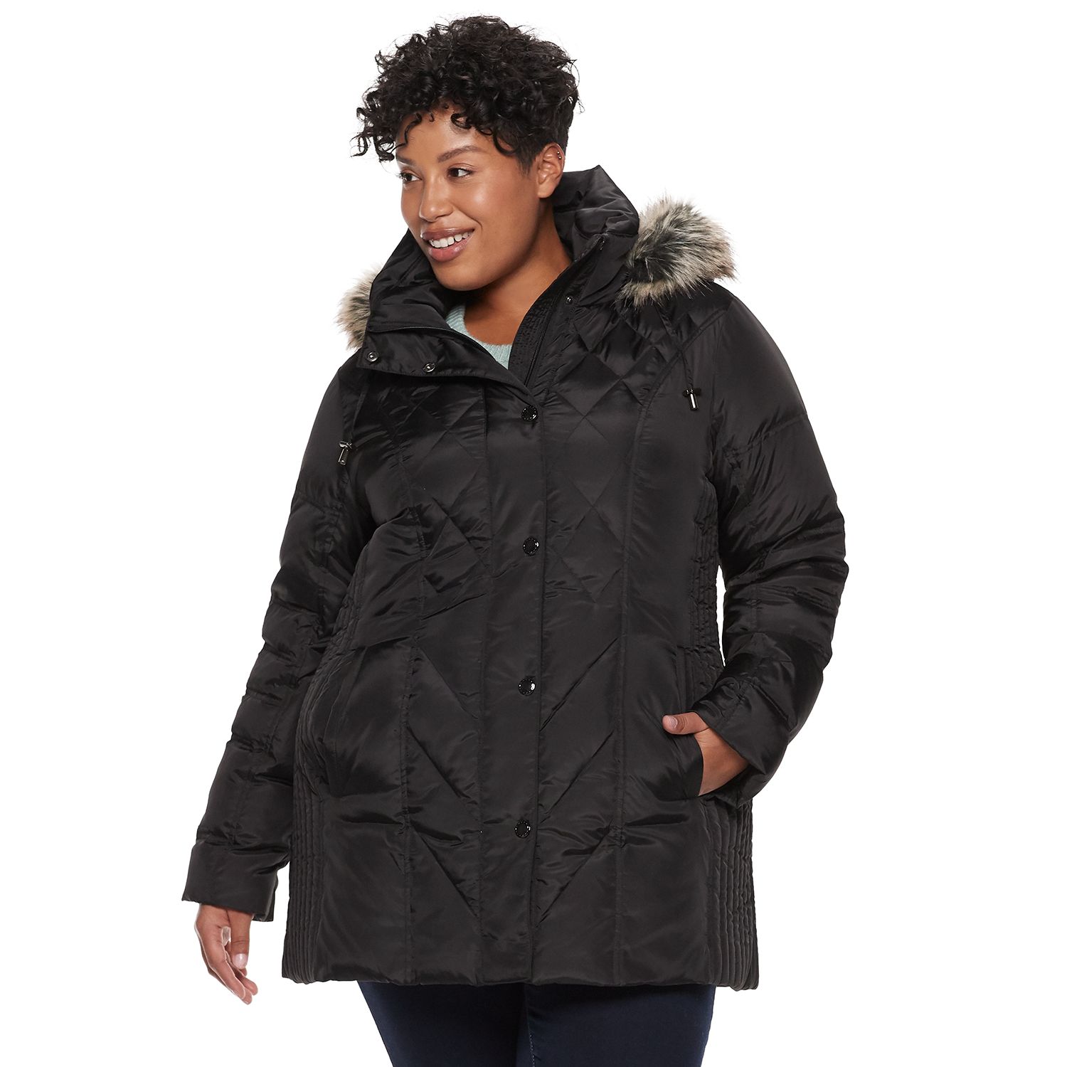 london fog puffer coat plus size