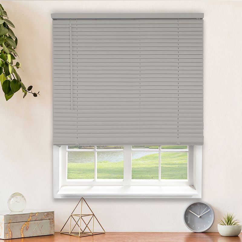 70"x48" Chicology Light Filtering Vinyl Mini Curtain Blind Gray