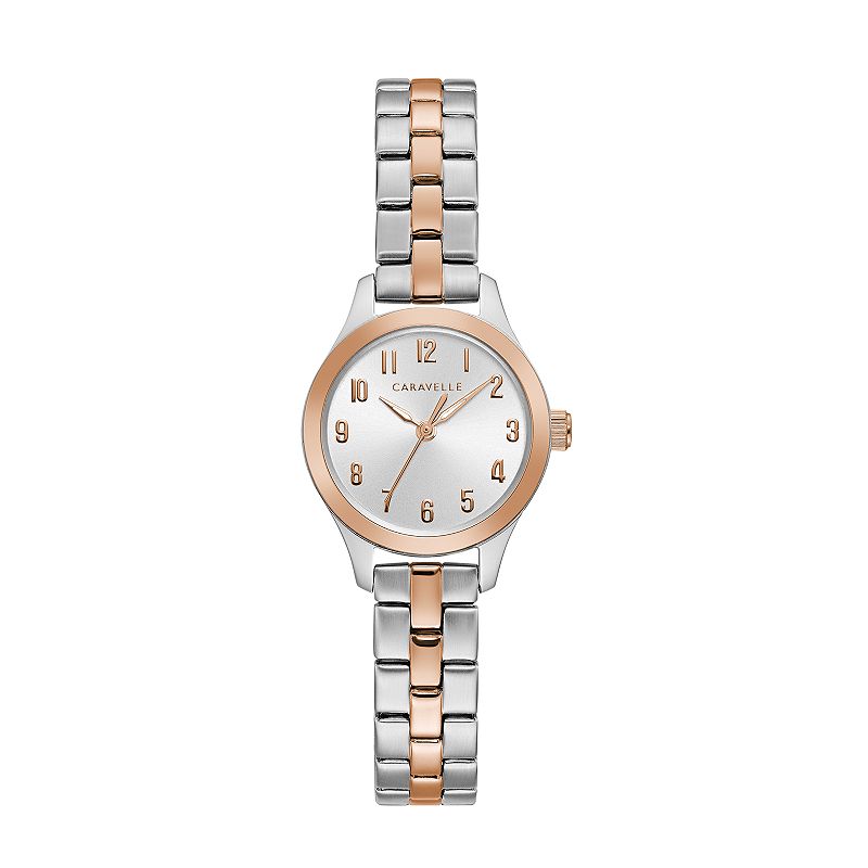 Caravelle by Bulova Women's Two Tone Stainless Steel Watch - 45L175, Size: Small, Pink Tone