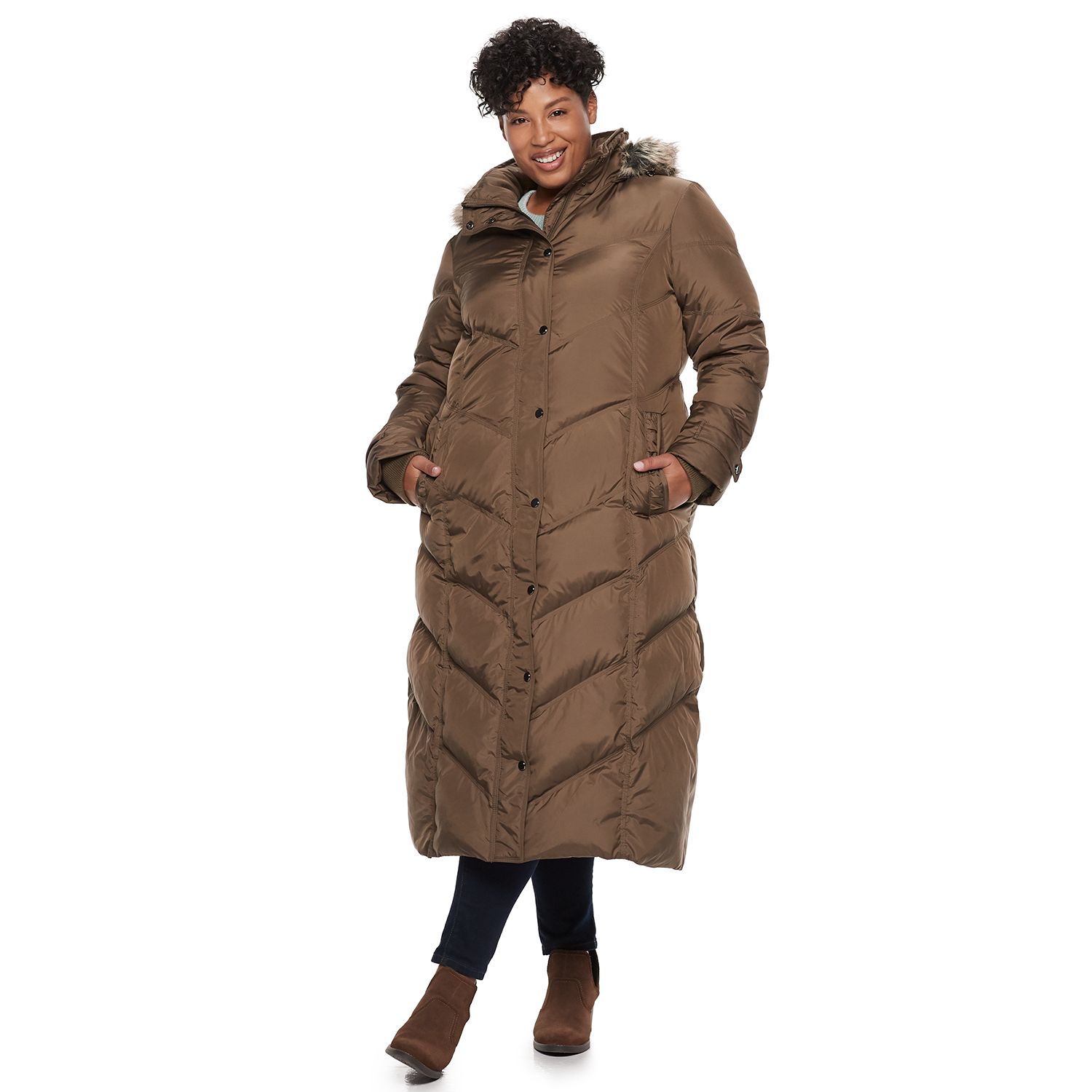 london fog puffer coat plus size