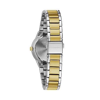 Caravelle Women's Diamond Accent Two Tone Stainless Steel Watch - 45P108