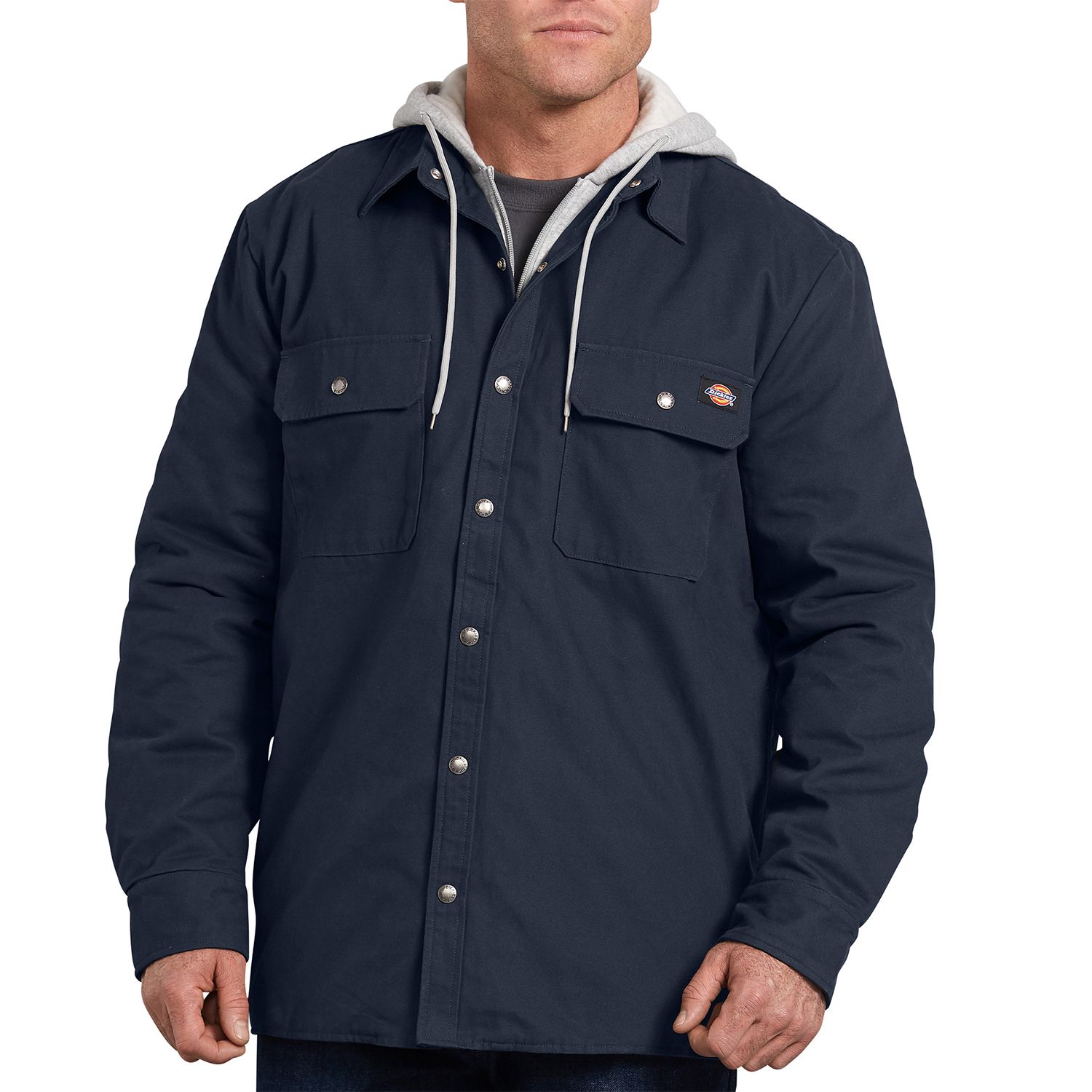 dickies men's flannel hooded shirt jacket