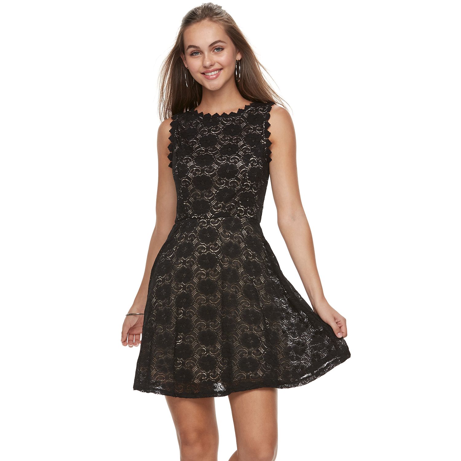 black skater dresses for juniors